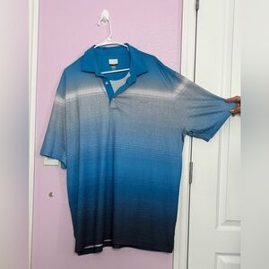 Greg Norman Collection Ombre Blue Gray Polo